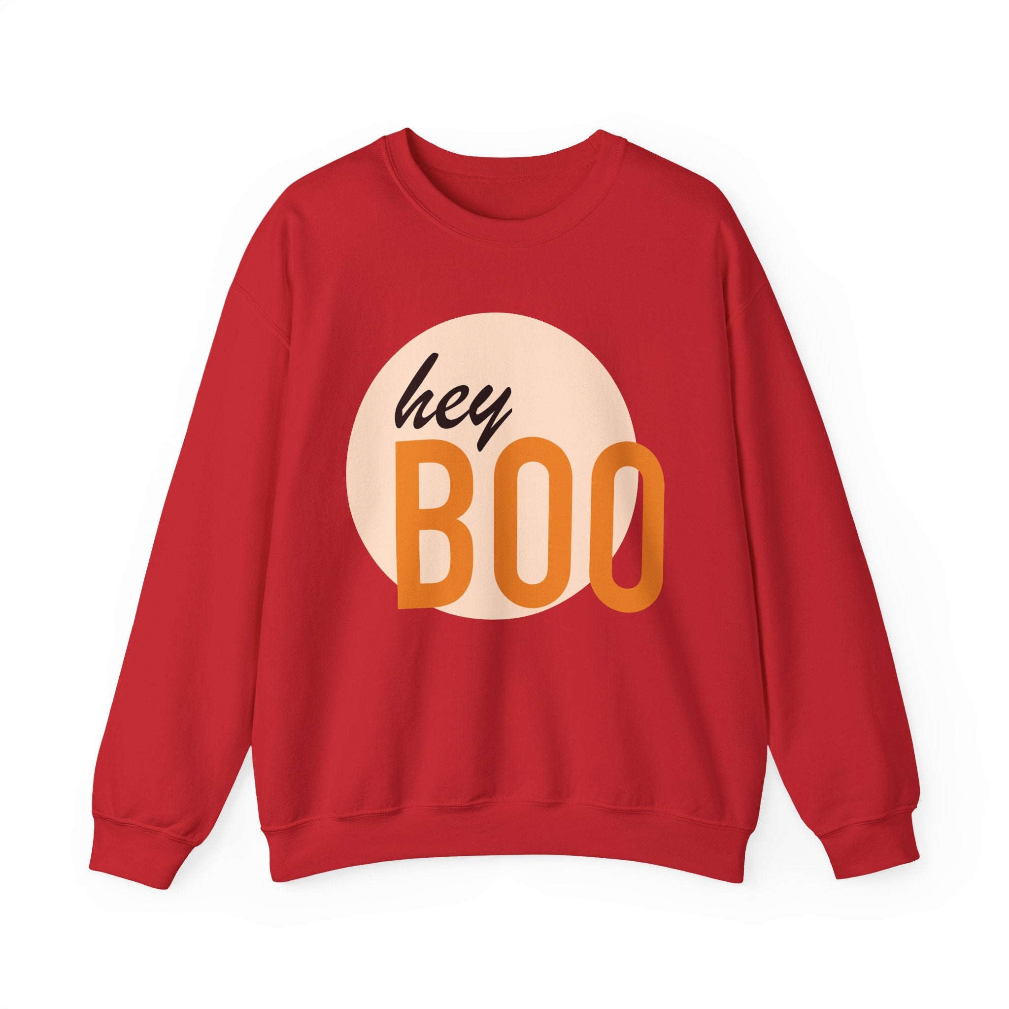 Hey Boo Unisex Crewneck Sweatshirt - Perfect for Fall & Halloween