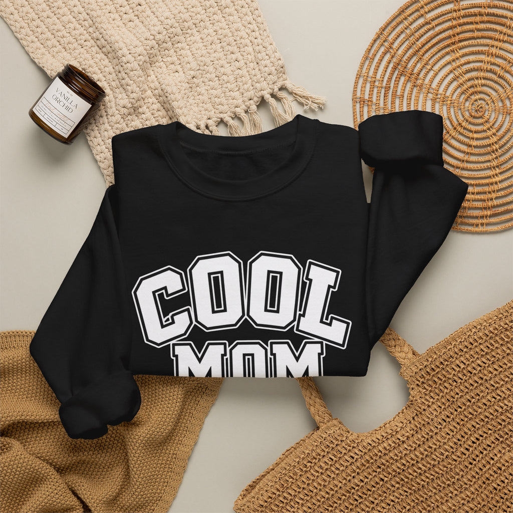 Cool Mom Crewneck Sweatshirt — Retro Glam Mom Pullover