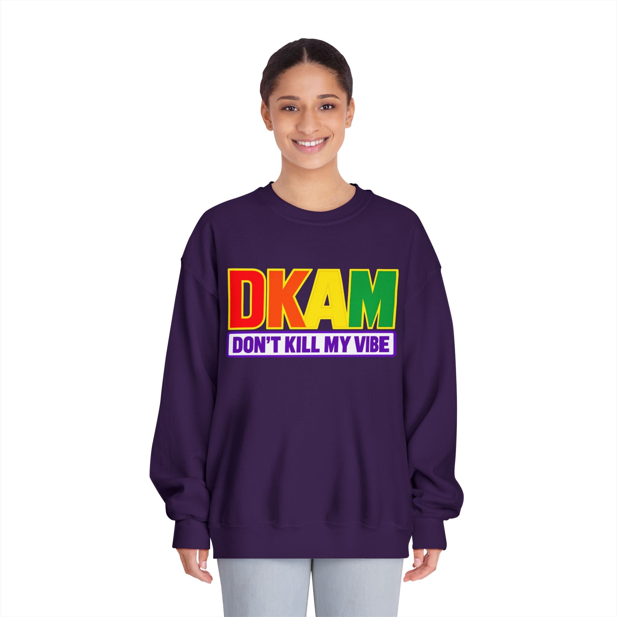 Don't Kill My Vibe Sweatshirt — Rainbow DKAM Pride Crewneck