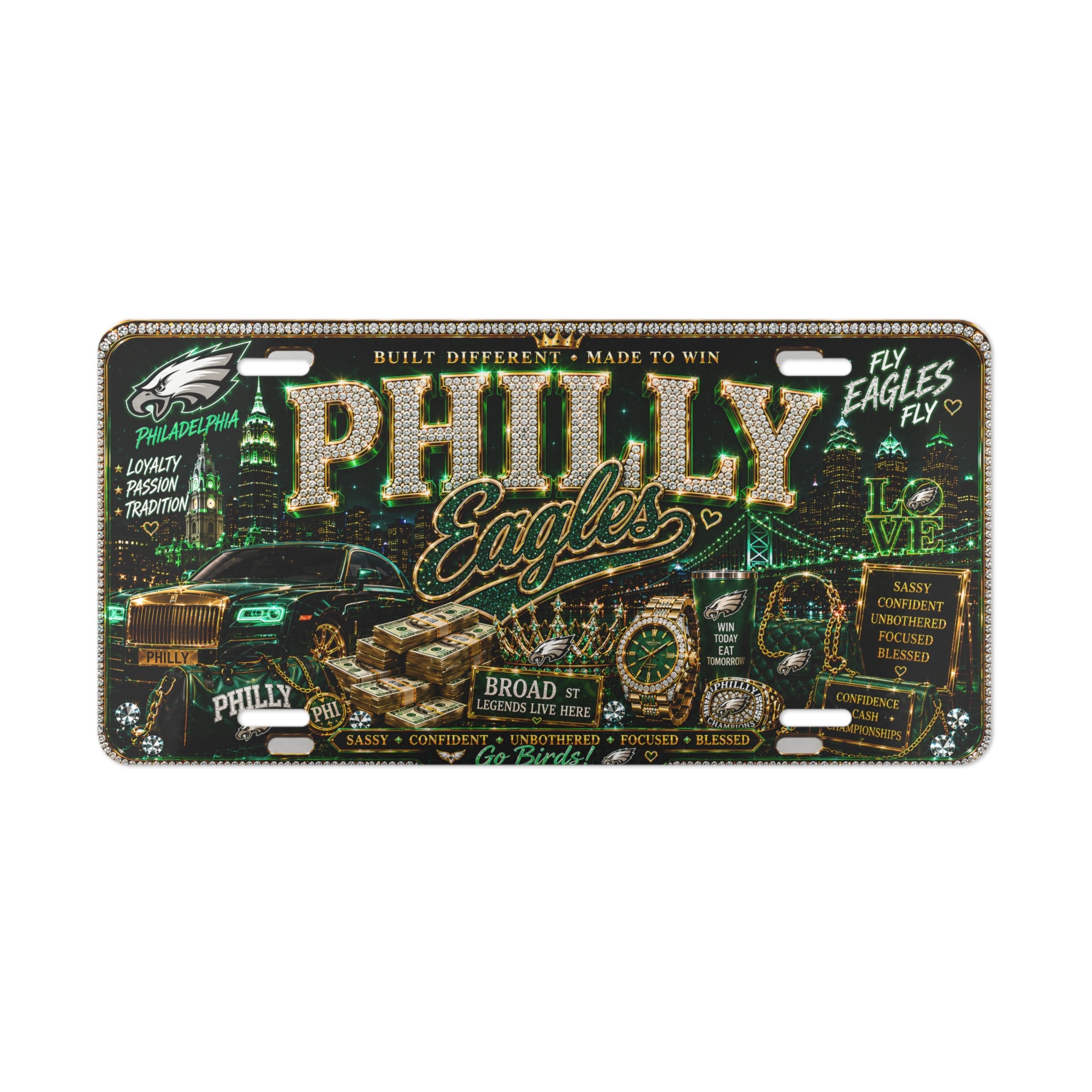 Philly Meldee Lion Vanity Plate — Decorative Personalized License-Style Metal Sign