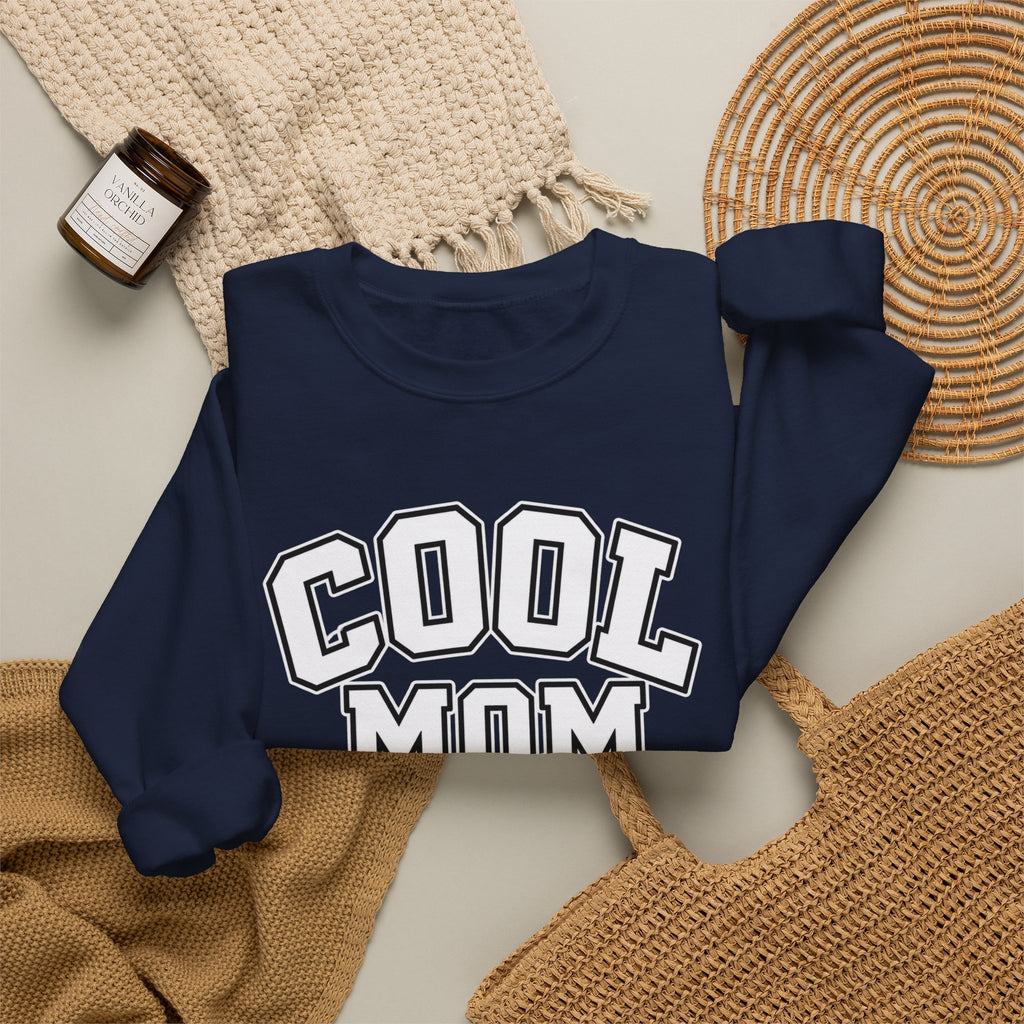 Cool Mom Crewneck Sweatshirt — Retro Glam Mom Pullover