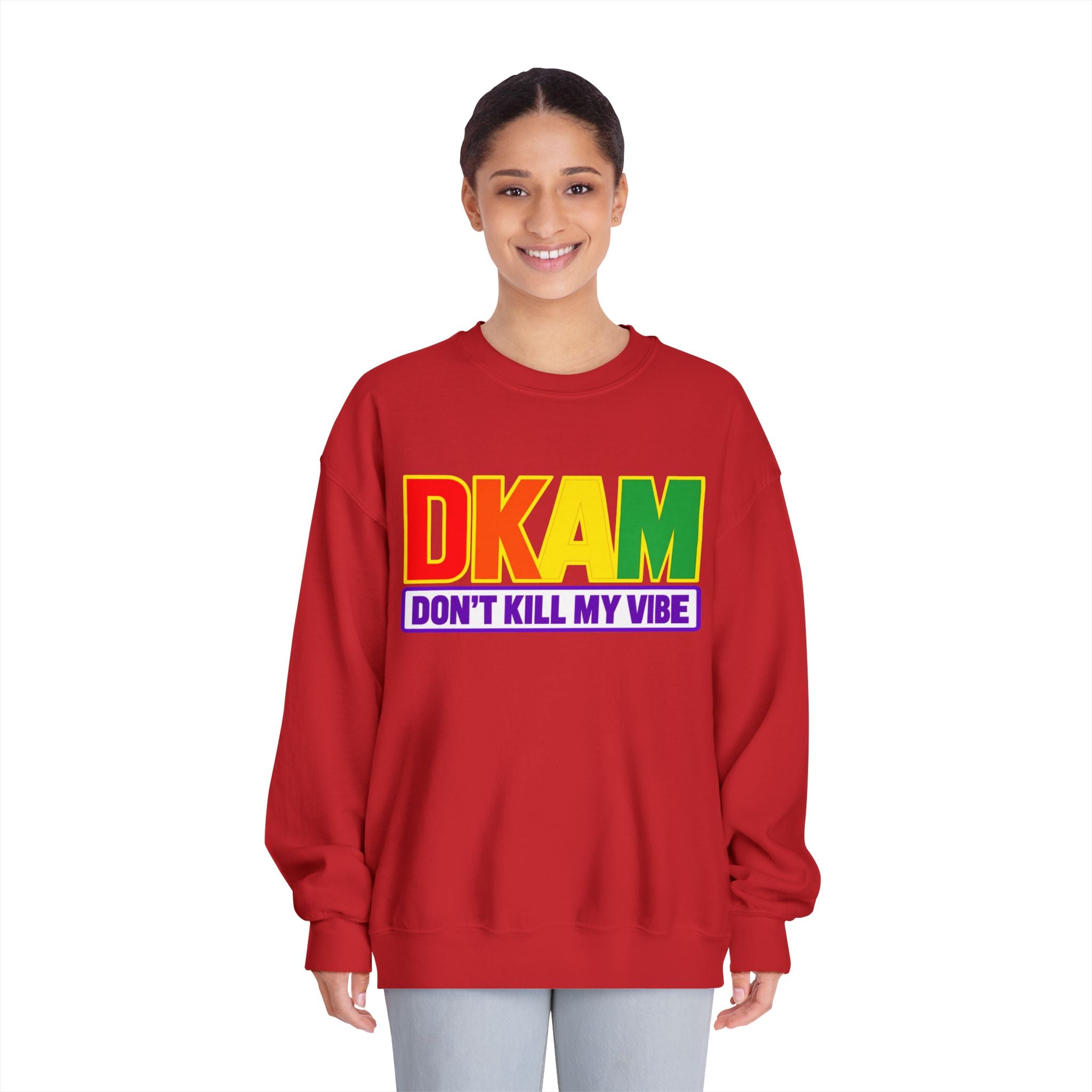 Don't Kill My Vibe Sweatshirt — Rainbow DKAM Pride Crewneck