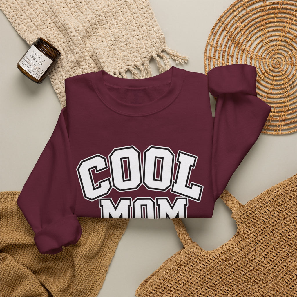 Cool Mom Crewneck Sweatshirt — Retro Glam Mom Pullover