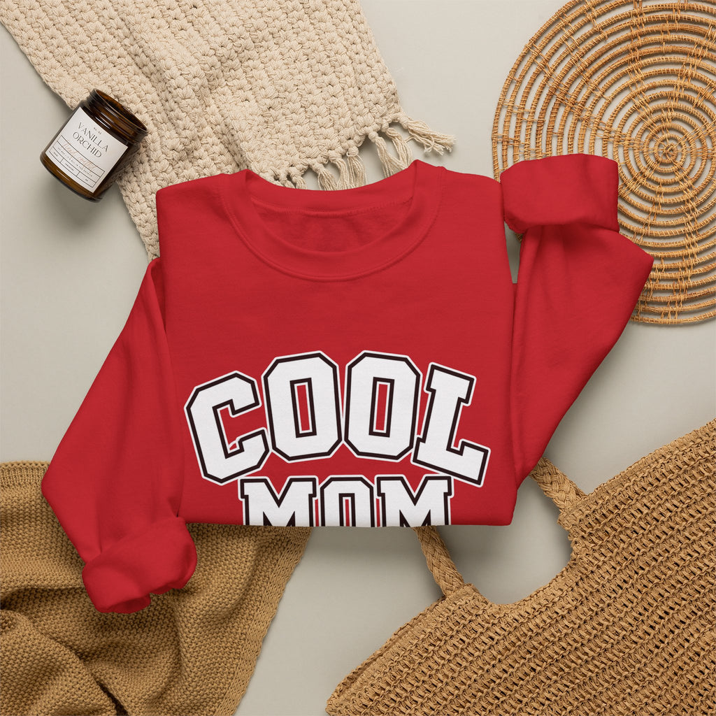 Cool Mom Crewneck Sweatshirt — Retro Glam Mom Pullover