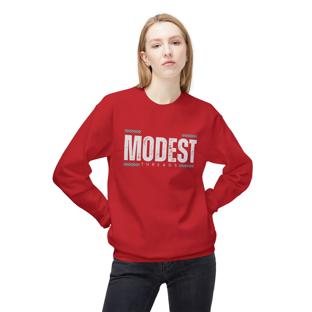 Modest Threads Unisex Fleece Crewneck Sweatshirt | Comfy Casual Wear, Gifts for Him or Her, Fall Fashion, Everyday Essentials, Cozy Layering