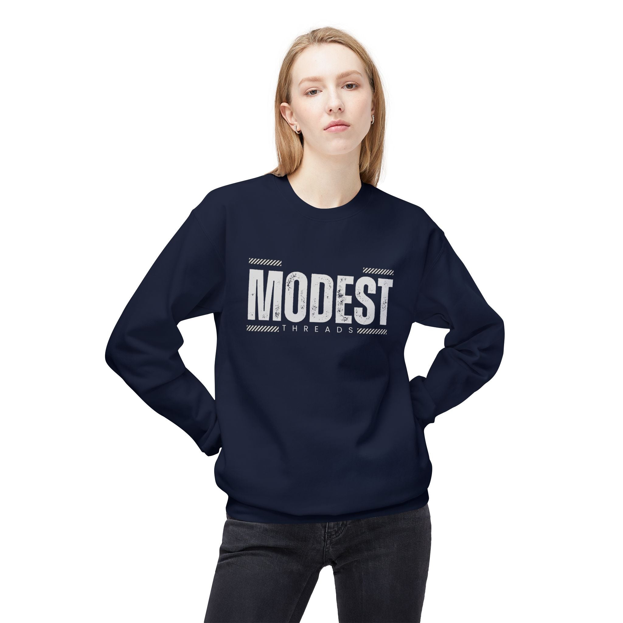 Modest Threads Unisex Fleece Crewneck Sweatshirt | Comfy Casual Wear, Gifts for Him or Her, Fall Fashion, Everyday Essentials, Cozy Layering