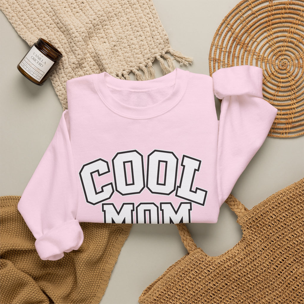 Cool Mom Crewneck Sweatshirt — Retro Glam Mom Pullover