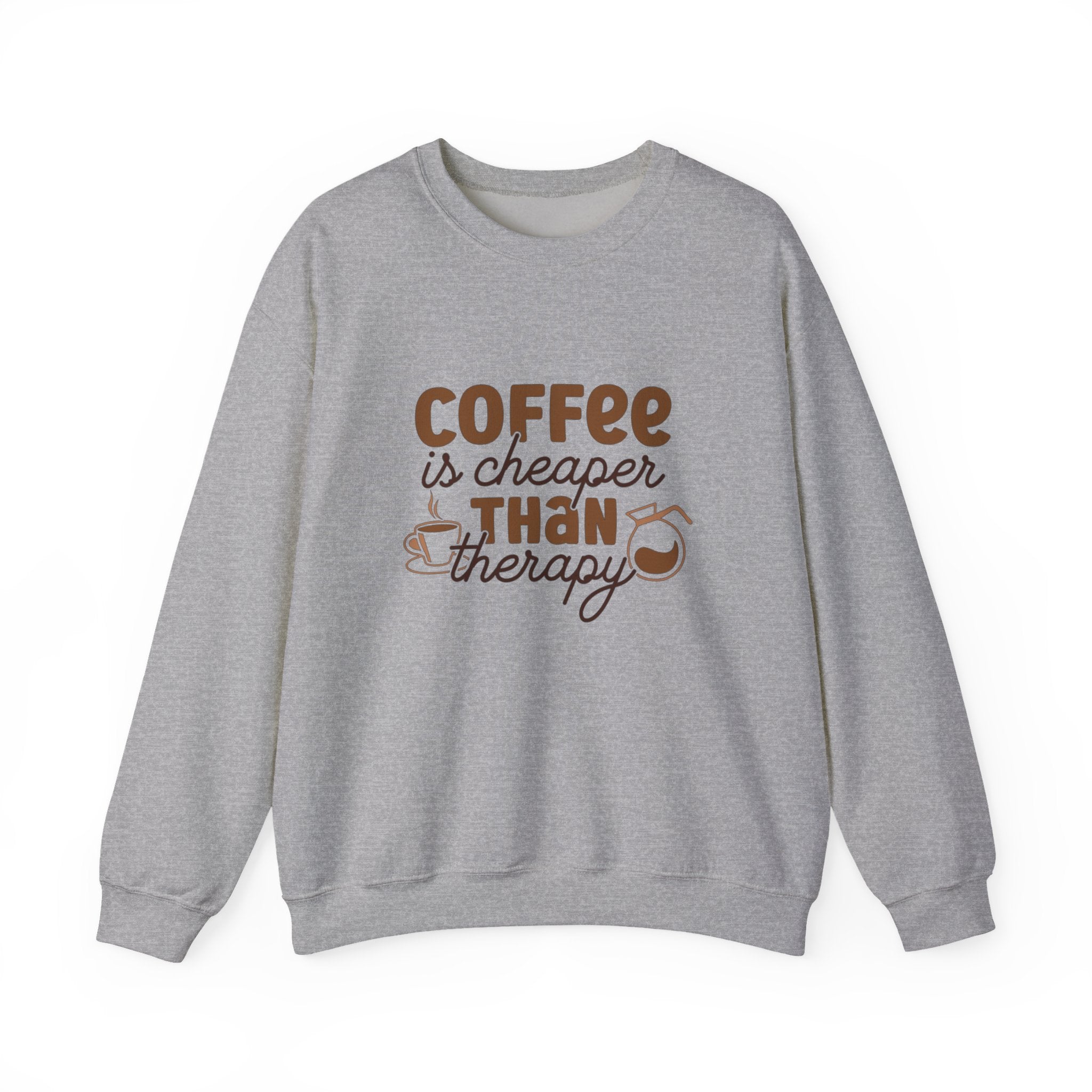 Coffee is Cheaper Than Therapy Sweatshirt - Unisex Heavy Blend Crewneck
